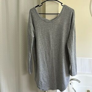 Grey long sleeve sleep shirt
